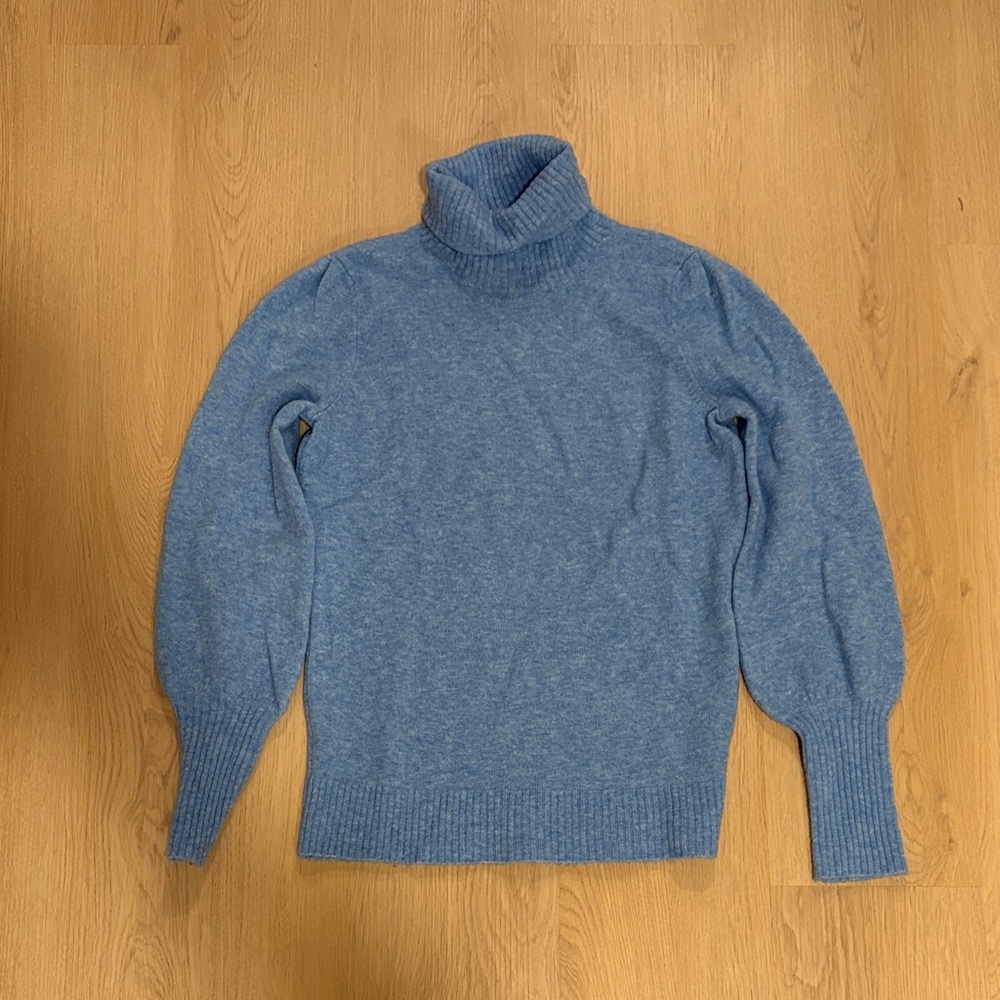J. Crew Factory Blue Turtleneck Sweater women’s